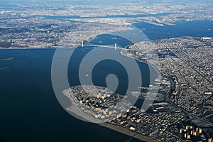 Verrazano Narrows Bridge Aerial View