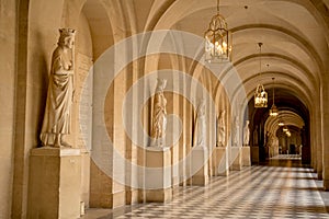 Versailles Exterior Hallway with statues