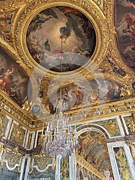 Versailles. Grand Ceiling and Chandeliers