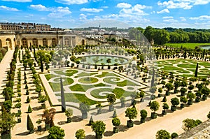 Versailles Palace gardens near Paris, France photo