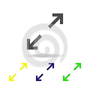 versatile arrows multicolor icon. Element of web icons. Signs and symbols icon for websites, web design, mobile app on white back