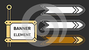 Versatile Banner Elements with Arrows for UI UX Design, vector design Generative AI