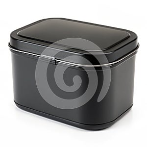 Versatile black container isolated on white background