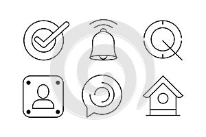 Essential UI Line Icons Set for Web and Mobile Apps