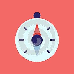 Playful compass icon in full color, perfect for childrenÃ¢â¬â¢s educational materials