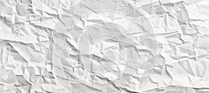 Versatile crumpled white paper background texture for a variety of design projects