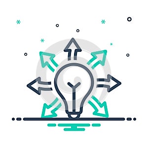 Mix icon for Versatile Idea, versatile and solution