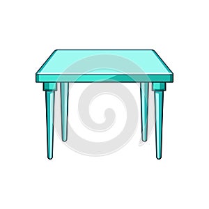 versatile plastic table cartoon vector illustration
