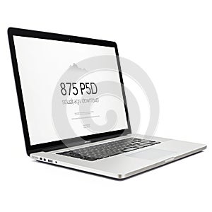 PSD template isolated on white background