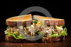 Versatile Sandwich hard boiled egg tuna. Generate Ai