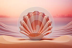 Versatile Shell mockup background. Generate Ai photo