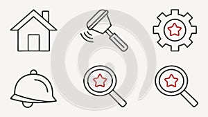 Versatile UI UX Icon Set. Home, Settings, Search, vector design Generative AI