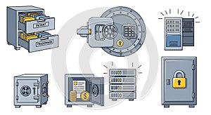 Comprehensive Security and Storage Concepts Vector Icon Set