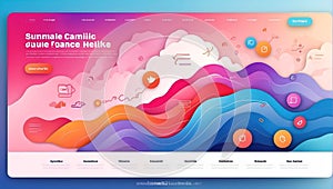 Versatile Vibes: Scalable UI UX Landing Page Template. AI generate