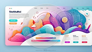 Versatile Vistas: Scalable UI UX Landing Page. AI generate