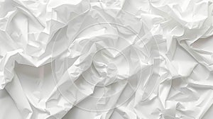 Versatile white crumpled paper texture background for a variety of design projects