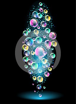 Versicoloured bubbles