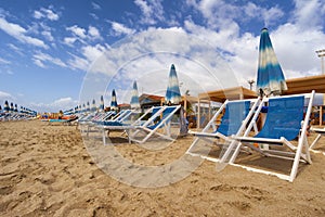 Versilia beach. Tuscany, Italy photo