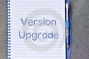 Version upgrade write on notebook