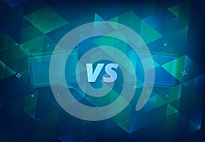 Versus card. VS horizontal banner. Vector illustration.