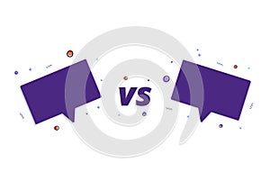 Versus card. VS horizontal banner. Vector illustration.