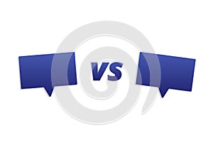 Versus card. VS horizontal banner. Vector illustration.