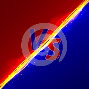 Versus game cover, banner sport vs, team concept.