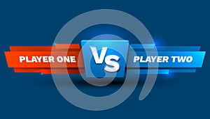 Versus game cover, banner sport vs, team concept. Vector illustration