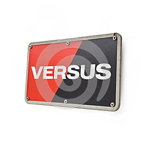 Versus icon text effect isolated on white background