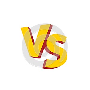 Versus letters or vs logo vector emblem