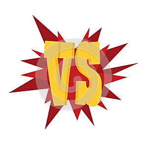 Versus letters or vs logo vector emblem