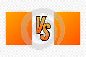 Versus logo vs letters for sports and fight competition. Battle versus match, game concept competitive vs. Vector