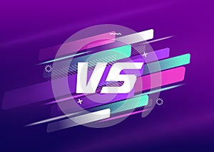 Versus logo vs letters for sports and fight competition, MMA, UFS, Battle, vs match, game concept competitive vs. with simple