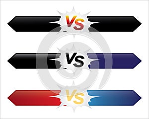 versus, opponent, opposition fighting frame bar vector background design