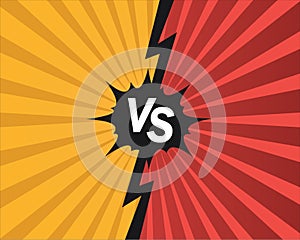 versus, opponent, opposition fighting frame or border vector background design