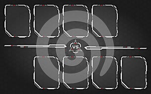 Versus Screen 4vs4 Player With White Hud Border Design
