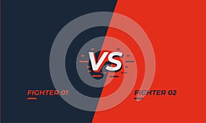 Versus screen design. Battle headline template. Fllat modern design. Vector illustration