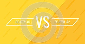 Versus screen with geometric shapes. Vs battle headline. Modern vector illustration in flat style