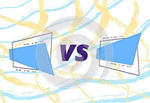 Versus screen template. Vector illustration.