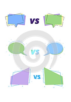 Versus screen templates. Vector illustration.