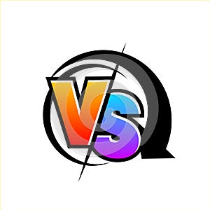 Versus sign. Color symbol.