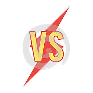 Versus sign on flash shape