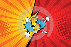 Versus. vs. Fight backgrounds comics style design. Vector illustration.