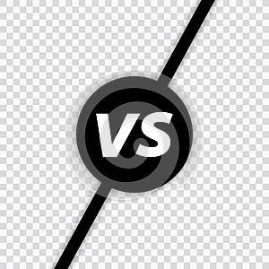 Versus VS letters fight. Versus text brush painting letters. VS in transparent background. Vector illustration