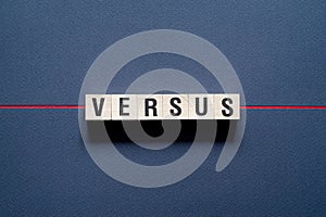 Versus - word concept on cubes