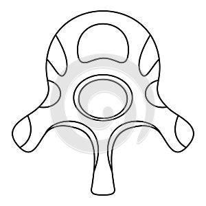 Vertebra disc icon, outline style