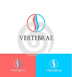 Vertebrae helth related logo template