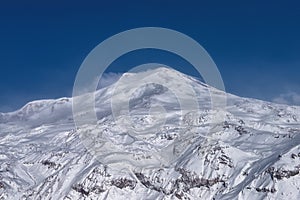The vertex of Mount Elbrus. Mountain range. photo