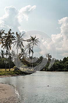 Vertical of Abian Kapas Beach in Bali, Indonesia