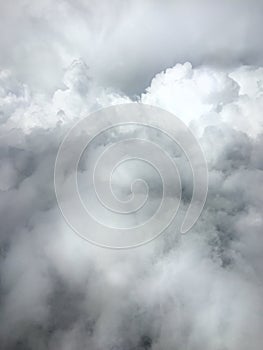Vertical Airplane View of Clouds